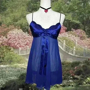 Y2k 90s Royal Blue Victoria’s Secret Slip Size Small